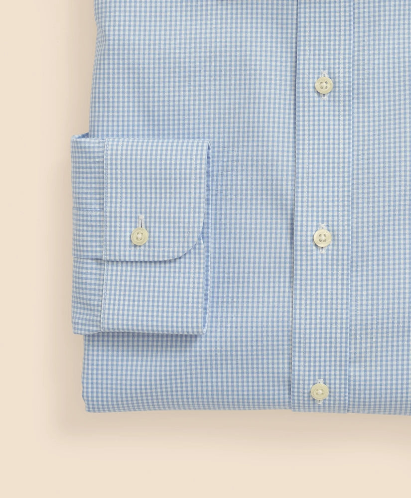 Big & Tall Stretch Supima® Cotton Non-Iron Pinpoint Oxford Ainsley Collar Gingham Dress Shirt