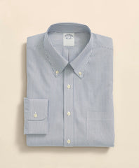 Big & Tall Stretch Supima® Cotton Non-Iron Pinpoint Oxford Button-Down Collar Candy Stripe Dress Shirt