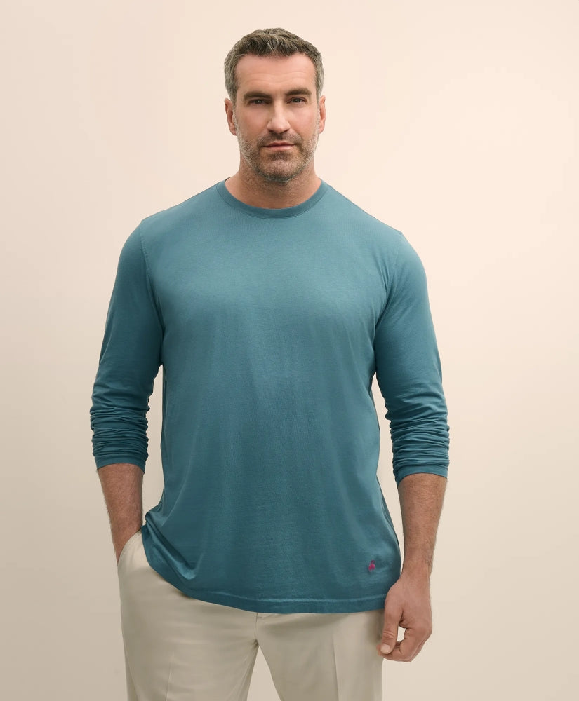 Big & Tall Supima® Cotton Long-Sleeve Logo T-Shirt