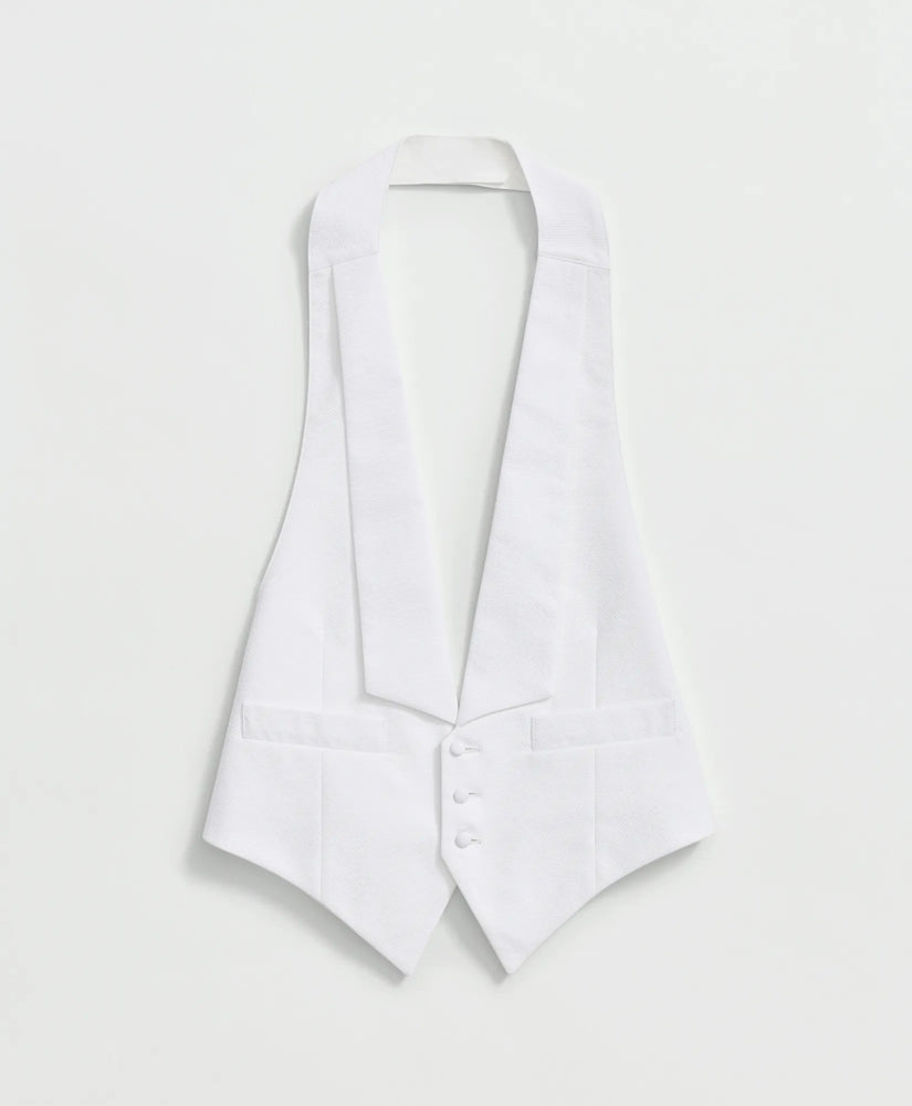 Black Fleece Formal Vest in Cotton Pique