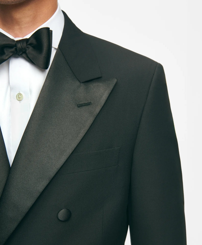 Black Fleece Peak Lapel Tuxedo in Wool-Silk