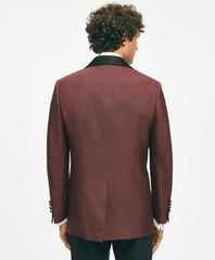 Black Fleece Satin Shawl Collar Dinner Jacket in Silk Hopsack