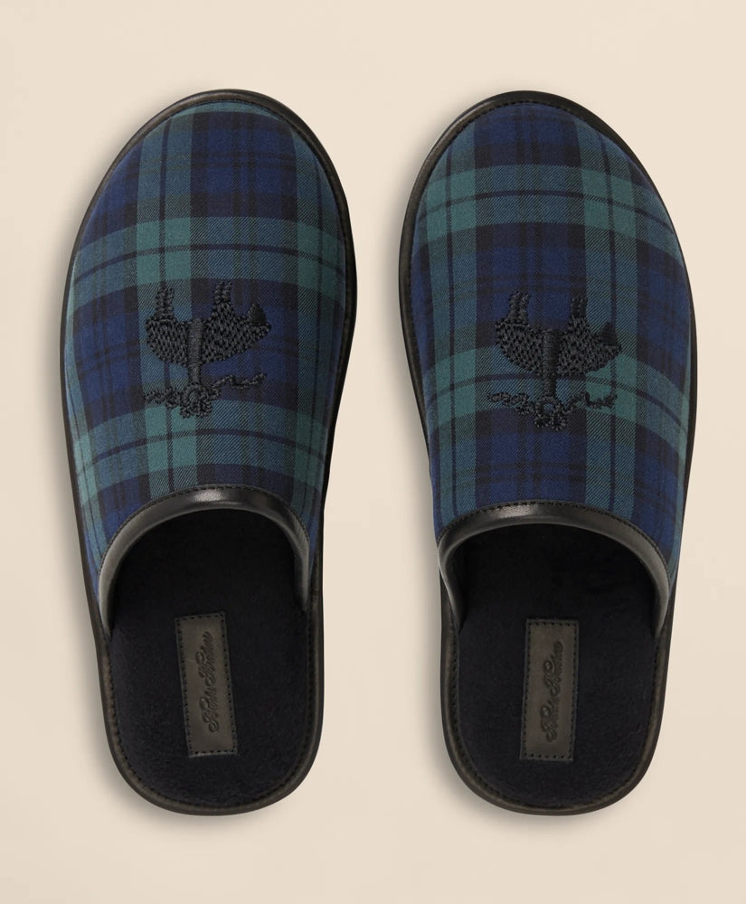 Black Watch Golden-Fleece-Emblem Slippers