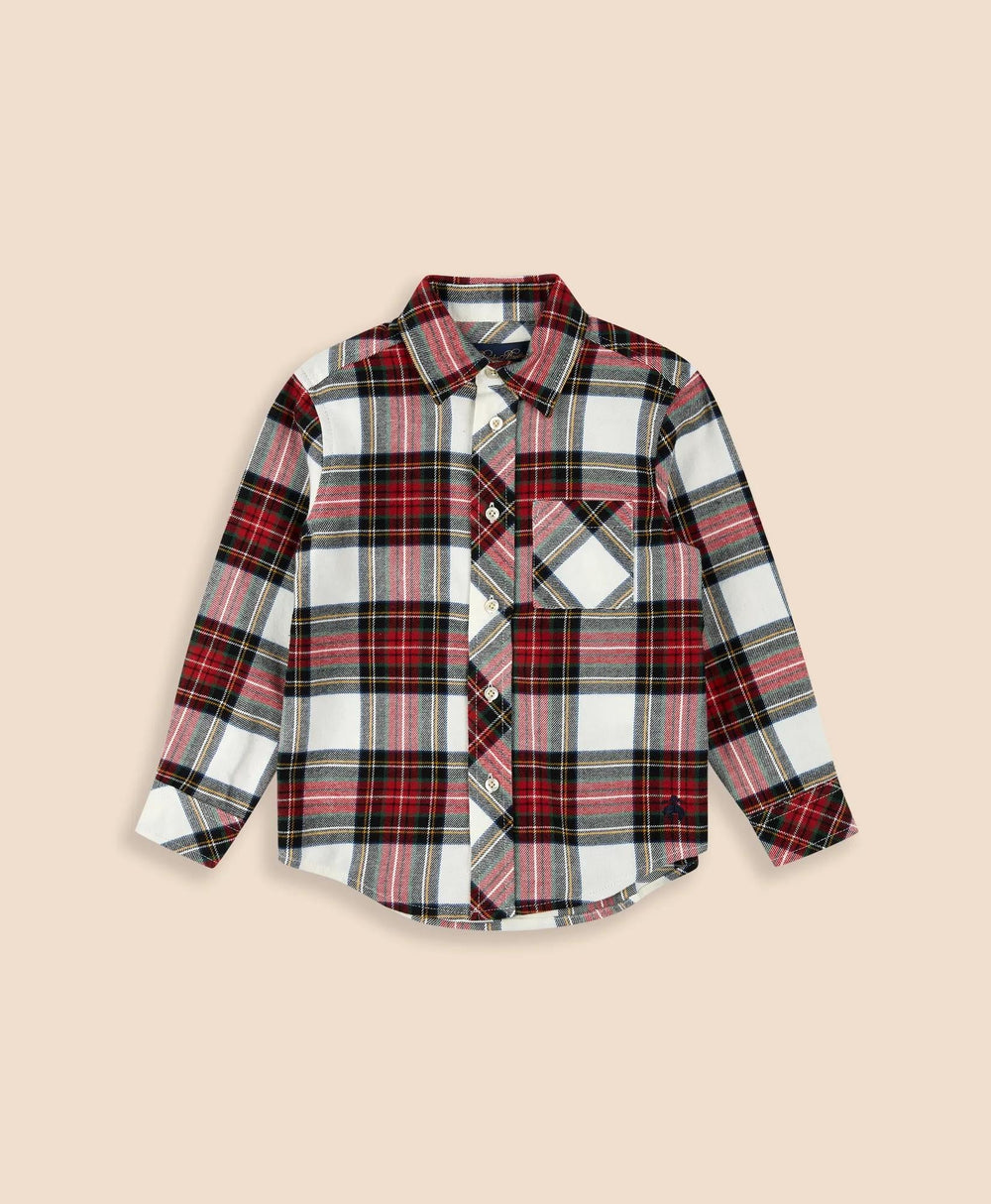 Boys Cotton Brushed Flannel Shirt