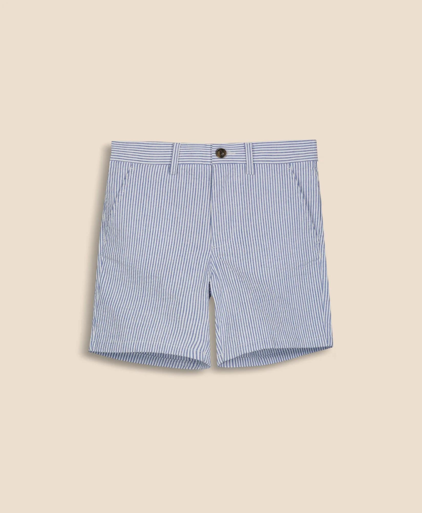 Boys Cotton Seersucker Shorts