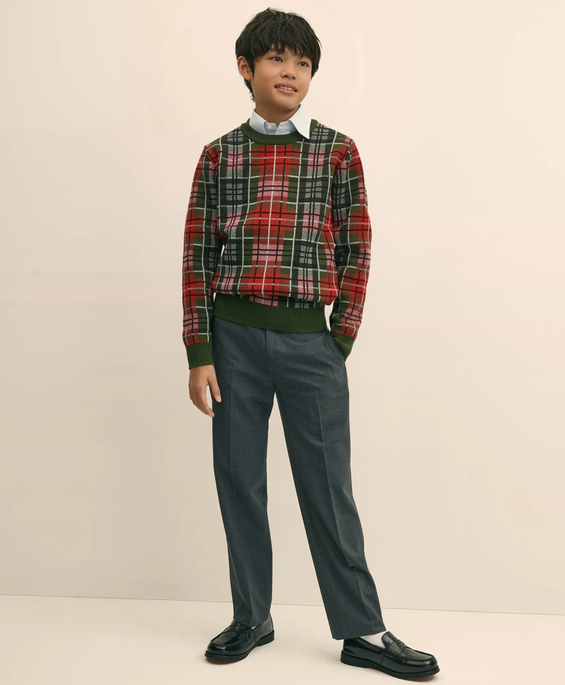 Boys Junior Wool-Blend Trousers