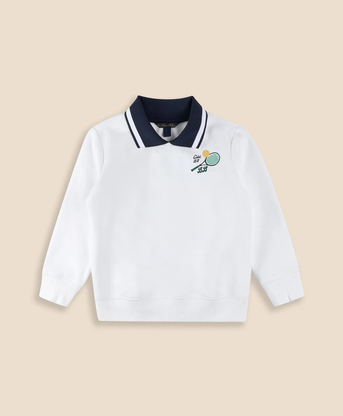 Boys Point Collar Tennis-Graphic Sweatshirt