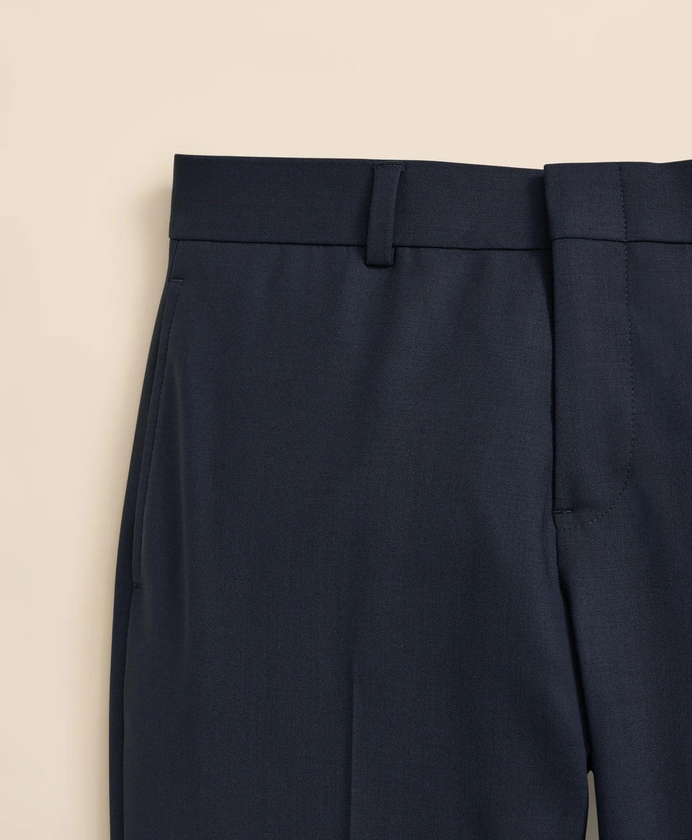 Boys Prep Plain-Front Wool Suit Pants