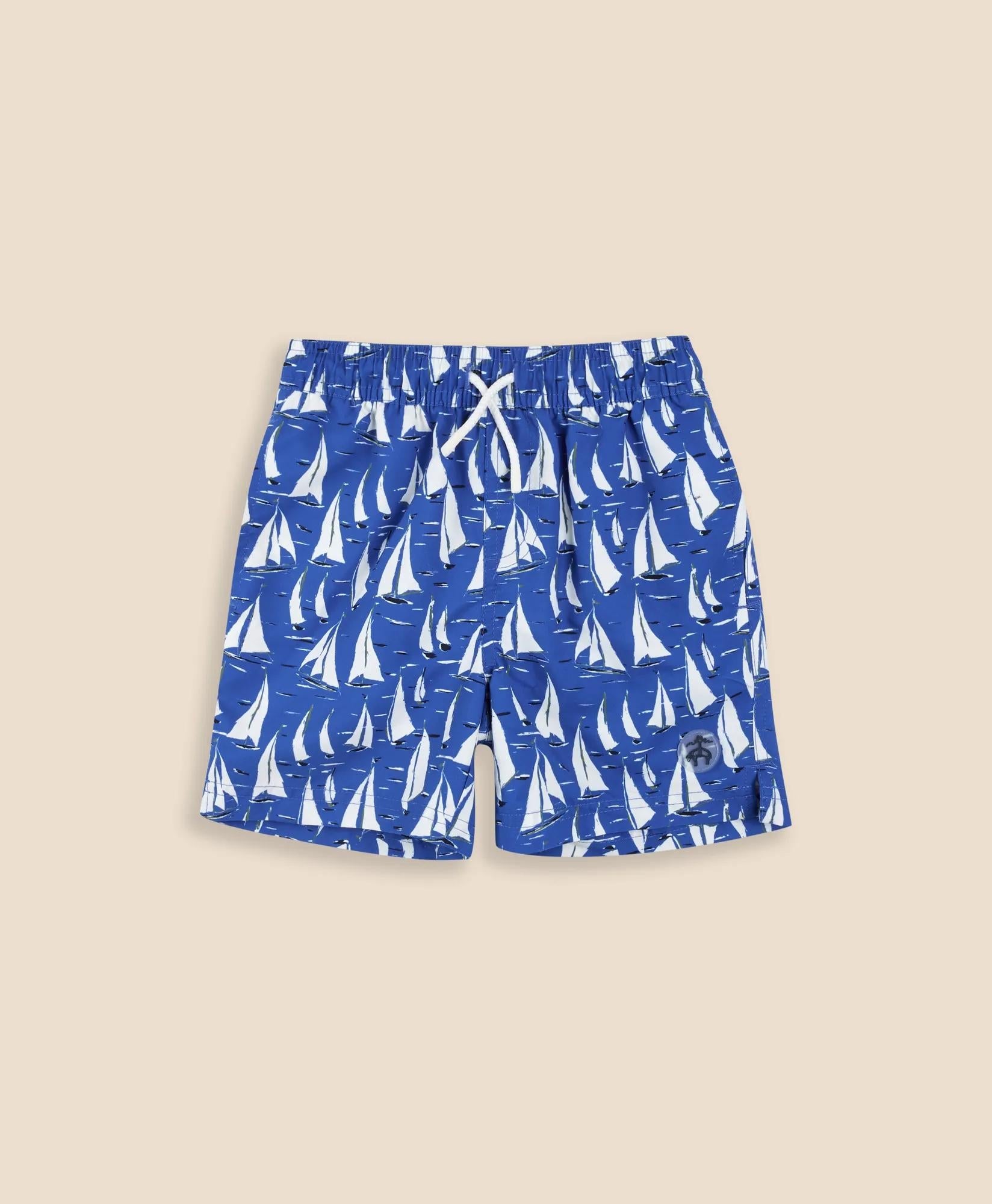 Boys Sailboat Swim Trunks