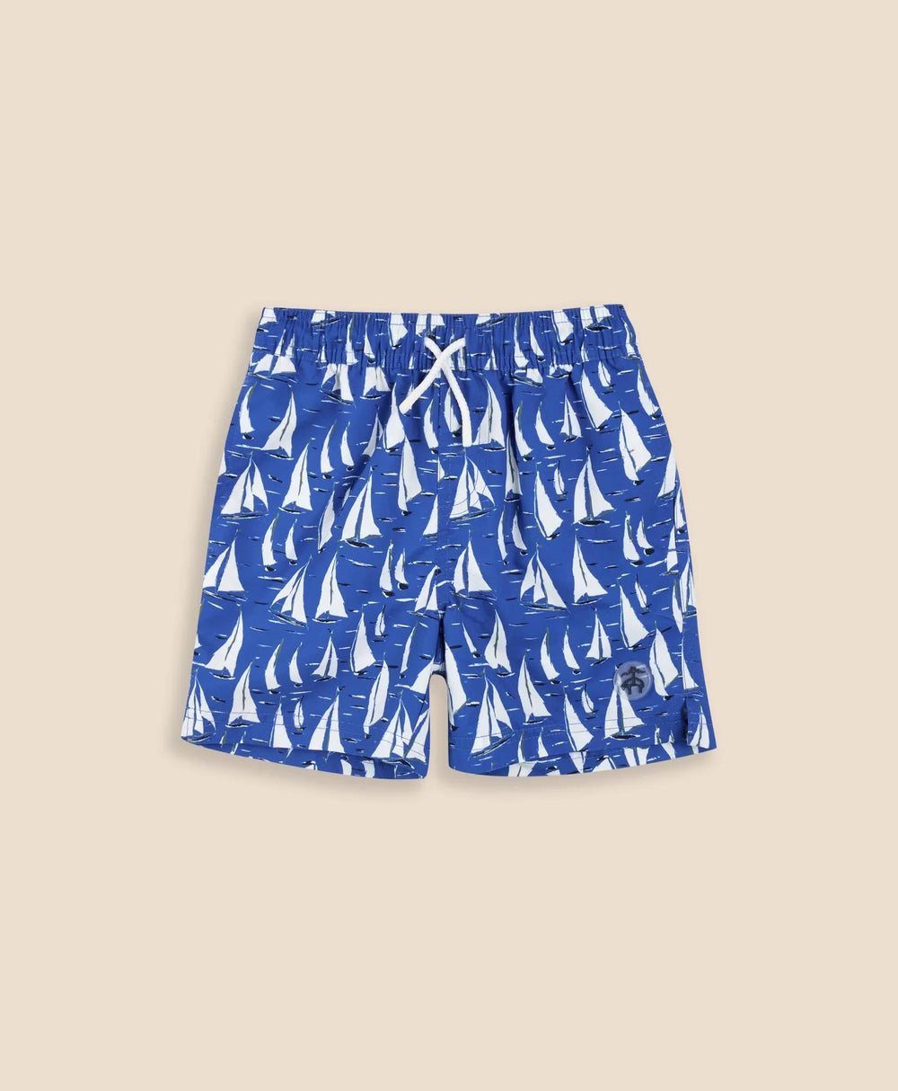 Boys Sailboat Swim Trunks