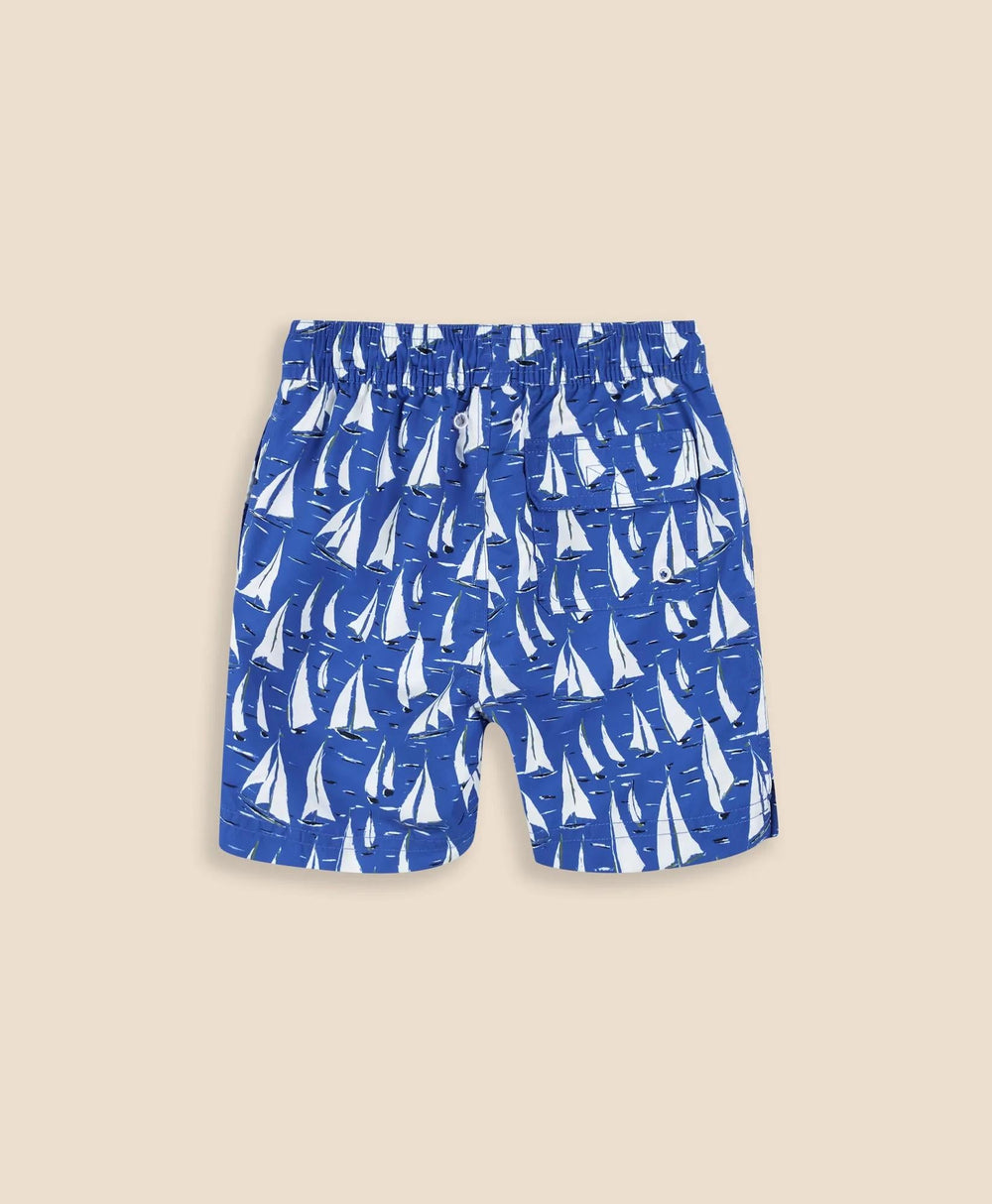 Boys Sailboat Swim Trunks