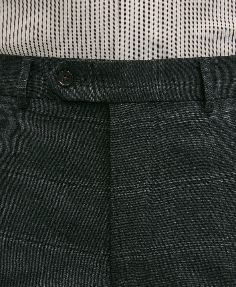 Brooks Brothers Explorer Collection Classic Fit Wool Windowpane Suit Pants