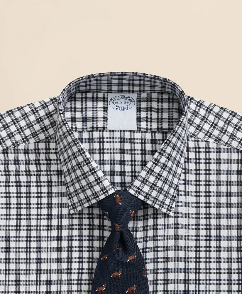 Dress Shirt Brooks Brothers Explorer Collection Non-Iron Twill Ainley Collar Check