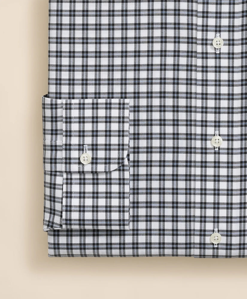 Dress Shirt Brooks Brothers Explorer Collection Non-Iron Twill Ainley Collar Check