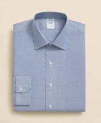 Brooks Brothers Explorer Collection Non-Iron Twill Ainley Collar Ground Stripe Dress Shirt
