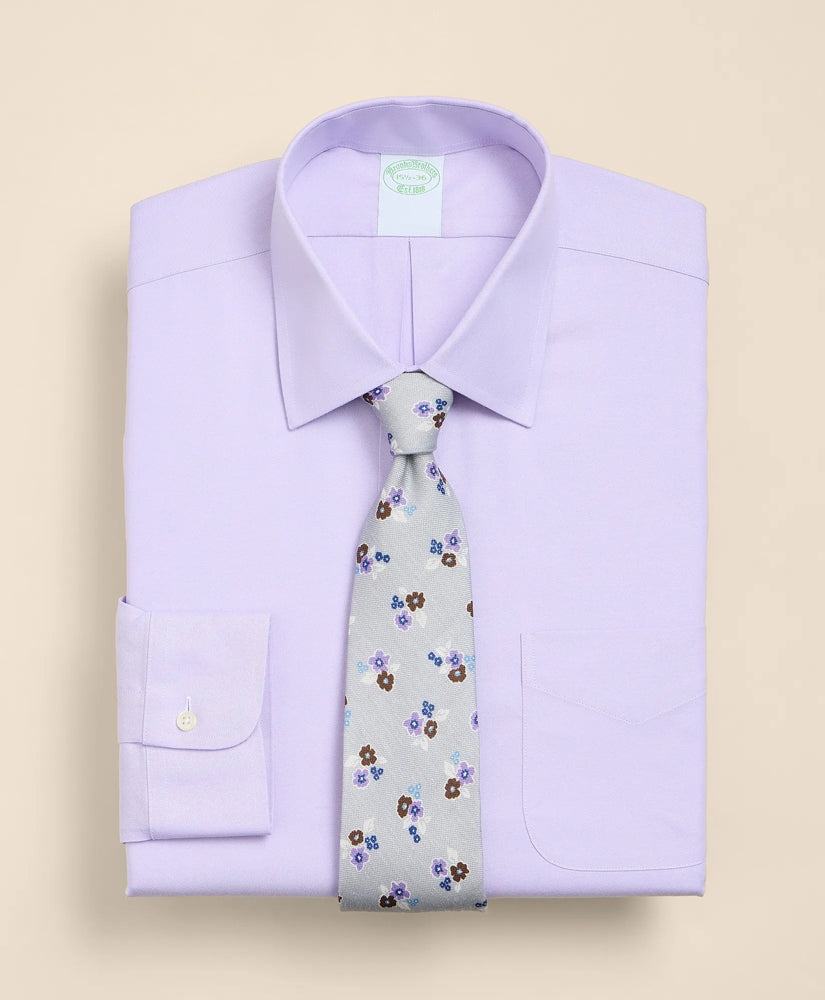 Dress Shirt Brooks Brothers Explorer Collection Non-Iron Twill Ainsley Collar