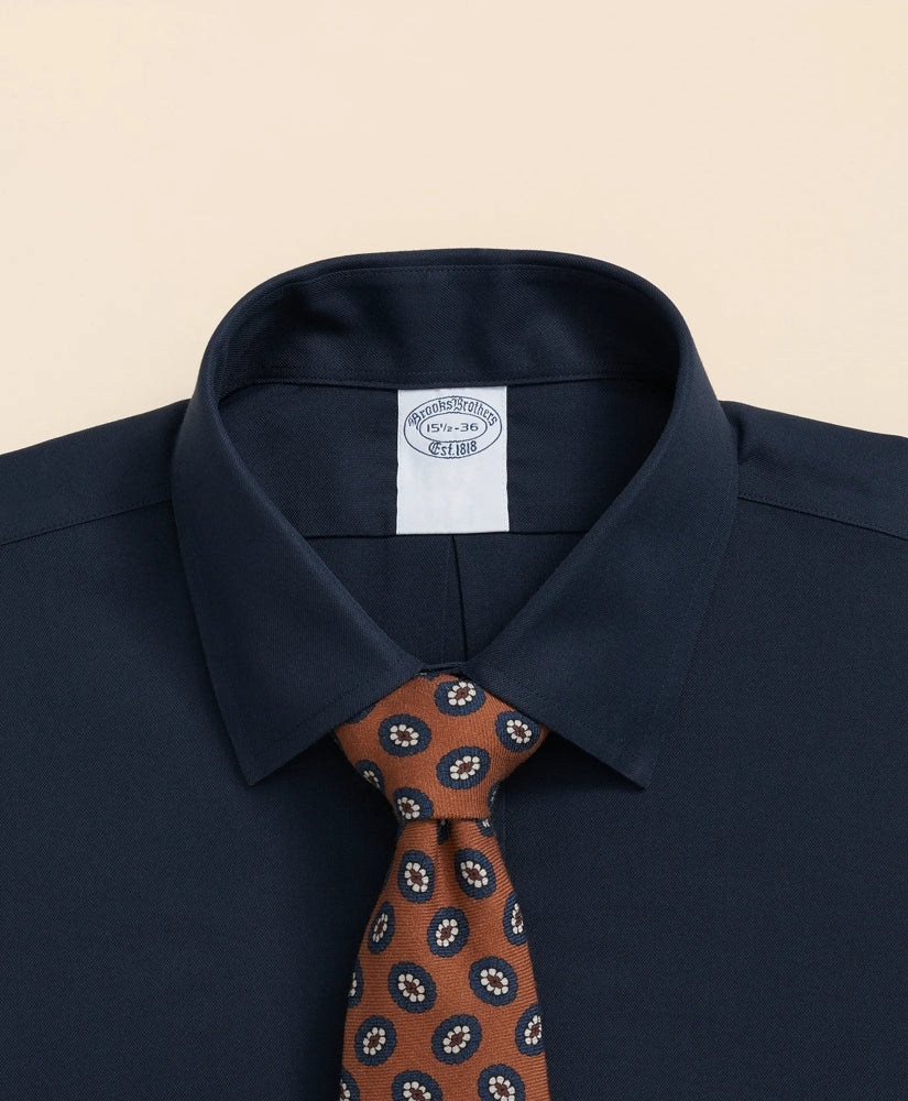 Dress Shirt Brooks Brothers Explorer Collection Non-Iron Twill Ainsley Collar