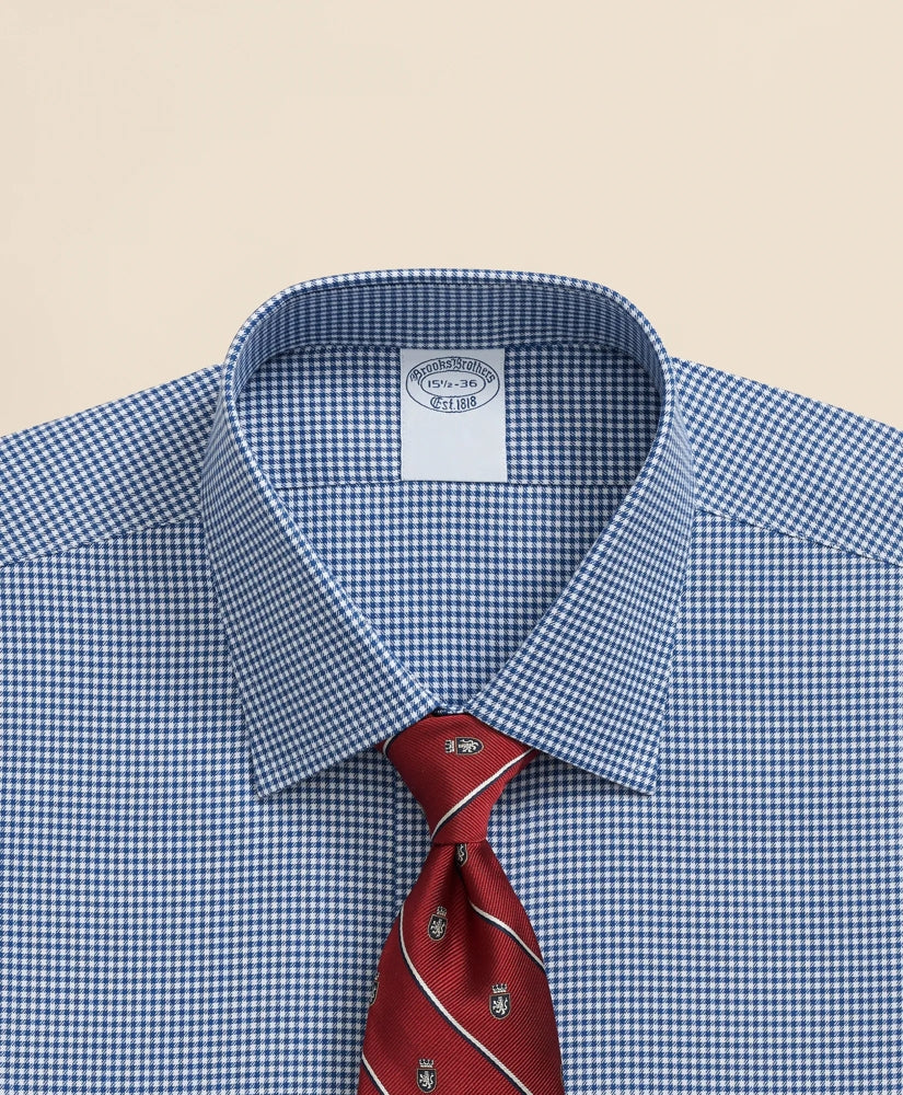 Brooks Brothers Explorer Collection Non-Iron Twill Ainsley Collar Gingham Dress Shirt