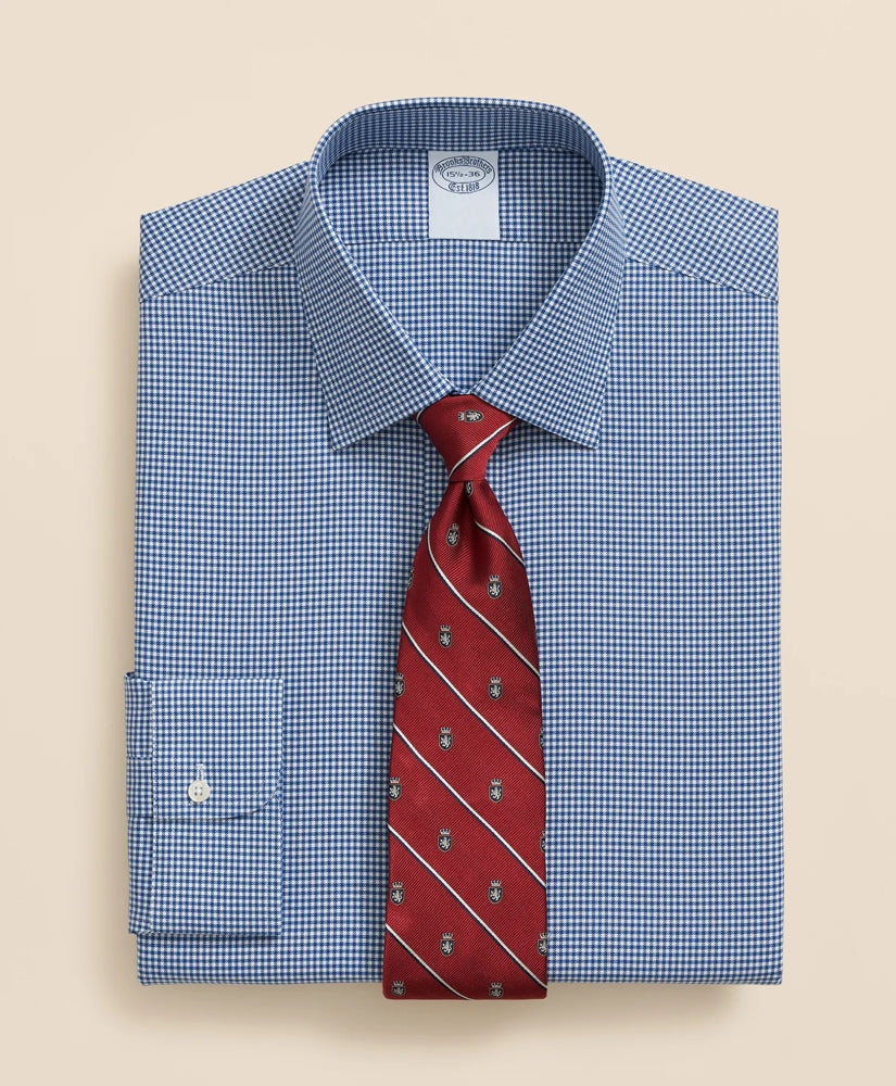 Brooks Brothers Explorer Collection Non-Iron Twill Ainsley Collar Gingham Dress Shirt