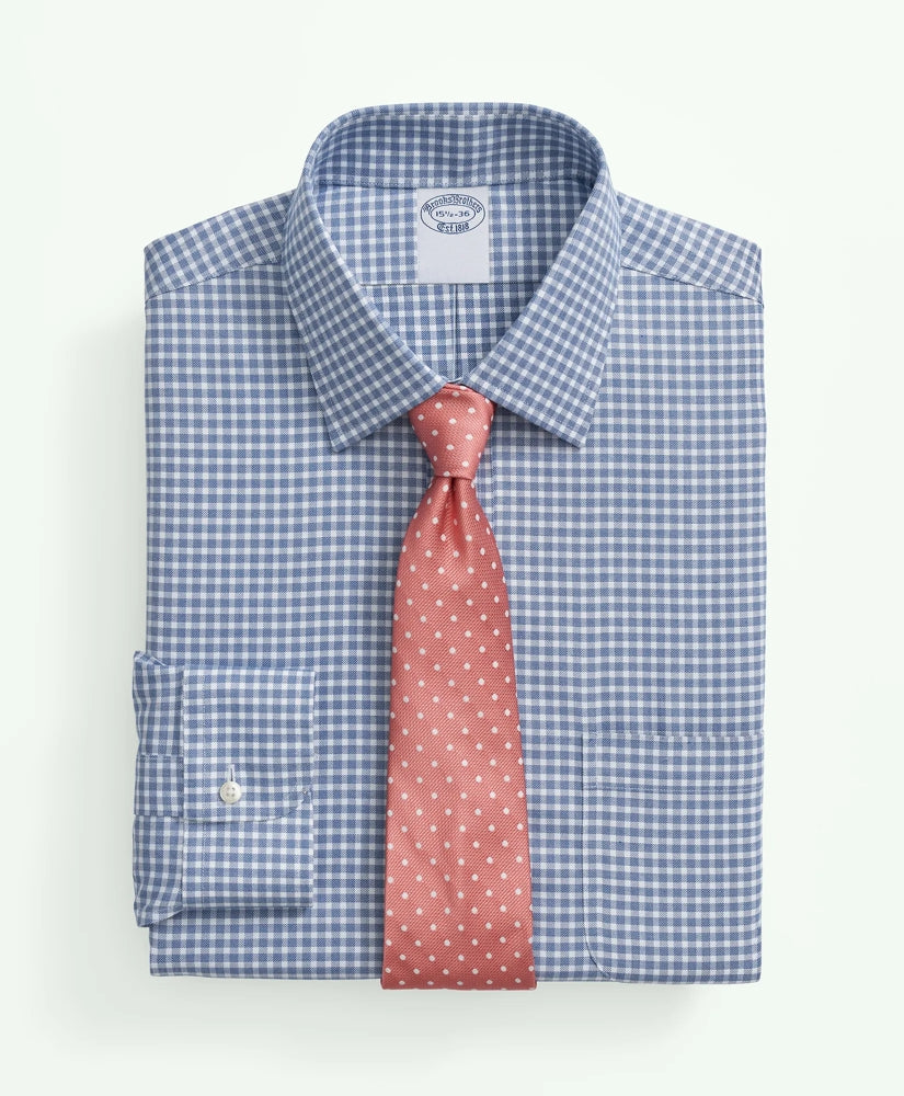 Brooks Brothers Explorer Collection Non-Iron Twill Ainsley Collar Gingham Dress Shirt