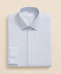 Dress Shirt Brooks Brothers Explorer Collection Non-Iron Twill Ainsley Collar Windowpane