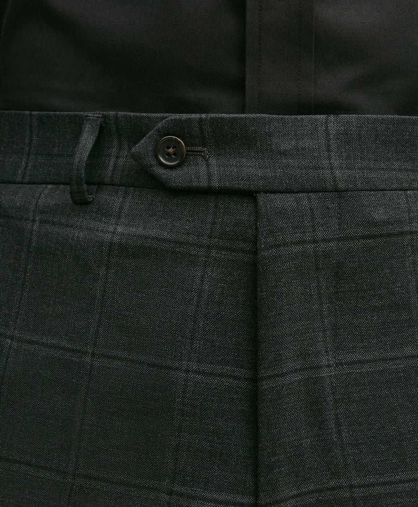 Brooks Brothers Explorer Collection Slim Fit Wool Windowpane Suit Pants