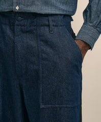 Brooks Brothers X Engineered Garments Cotton Denim Fatigue Dress Pants