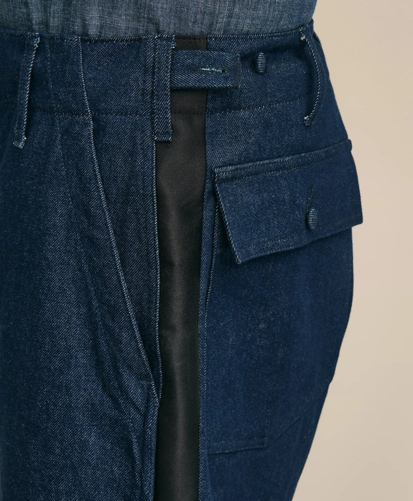 Brooks Brothers X Engineered Garments Cotton Denim Fatigue Dress Pants