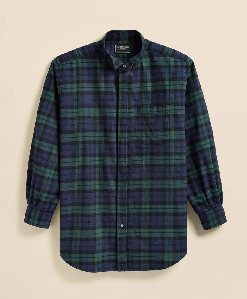 Tartan Dress Shirt Brooks Brothers X Engineered Garments Cotton Flannel Wing Collar Oversized
