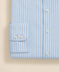 Brooks Brothers x Thomas Mason® Cotton Poplin Ainsley Collar Multi Stripe Dress Shirt