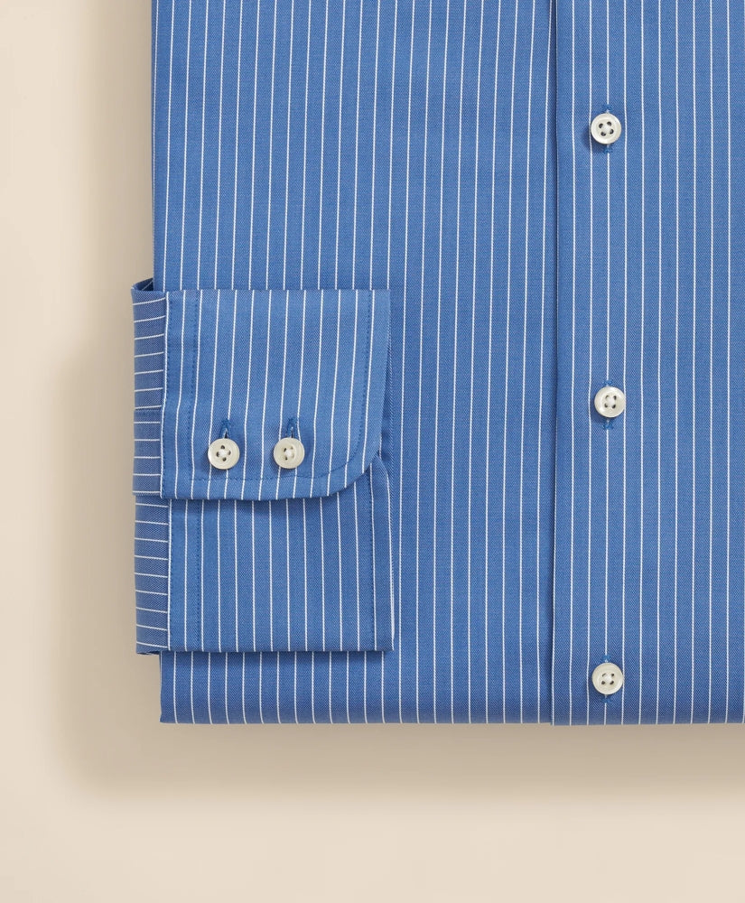 Brooks Brothers x Thomas Mason® Cotton Poplin Ainsley Collar Striped Dress Shirt