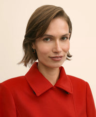 Brushed Wool Peacoat with Throat Latch