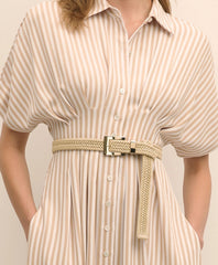 B-Low the Belt Linen Braided Belt