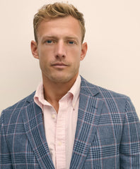 Classic Fit Linen-Silk-Cotton Check 1818 Sport Coat