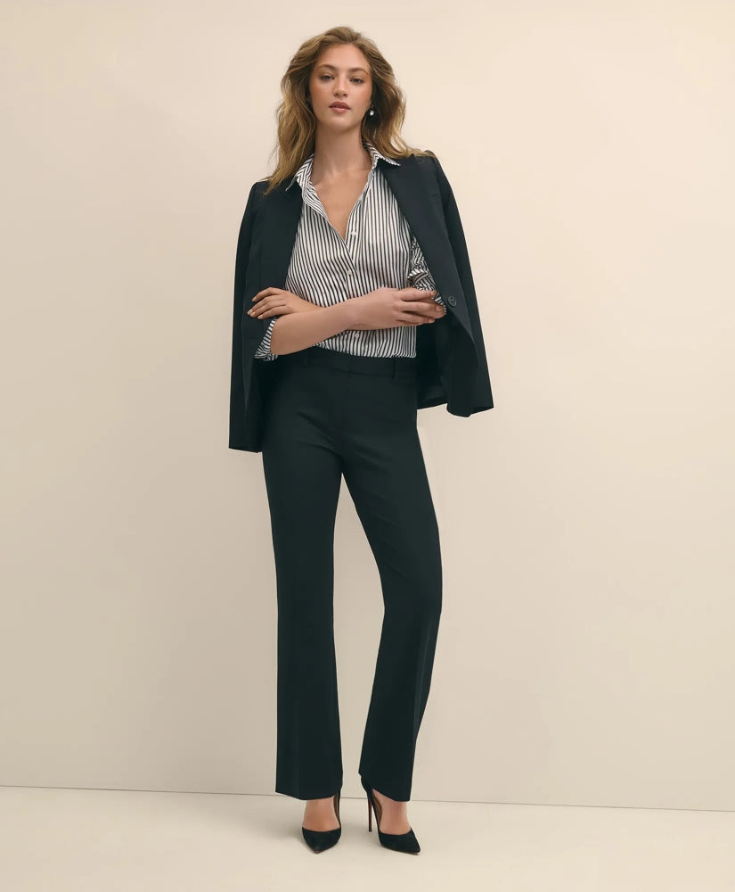 Classic Fit Stretch Supima® Cotton Non-Iron Bengal Stripe Dress Shirt