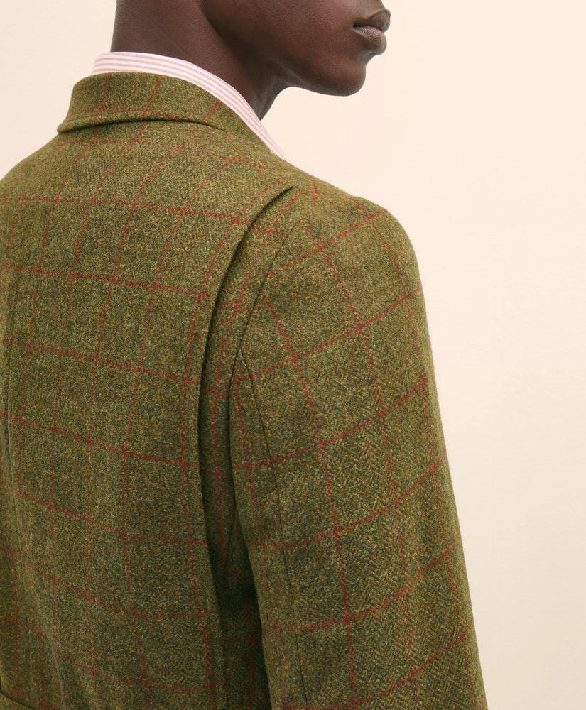 Classic Fit Wool-Cashmere Tweed Windowpane 1818 Sport Coat