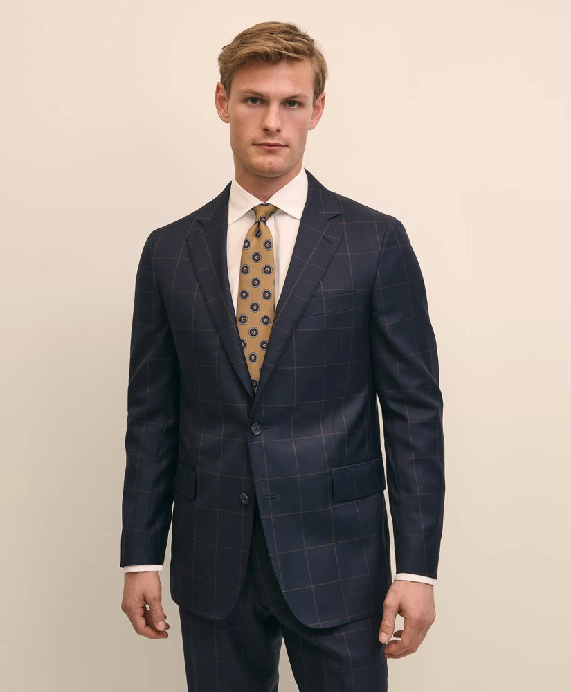 Classic Fit Wool Windowpane 1818 Suit