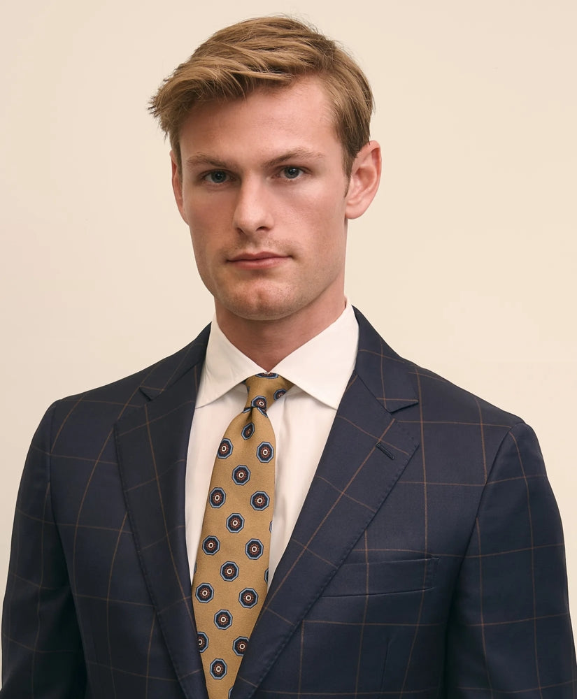 Classic Fit Wool Windowpane 1818 Suit