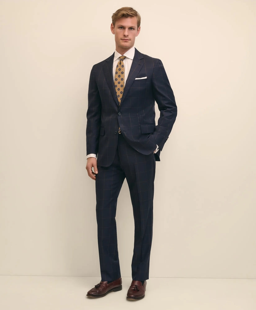 Classic Fit Wool Windowpane 1818 Suit