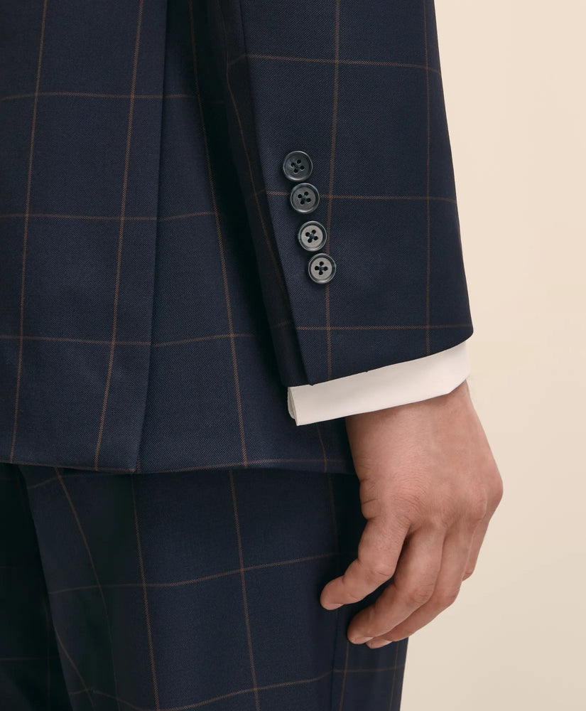 Classic Fit Wool Windowpane 1818 Suit