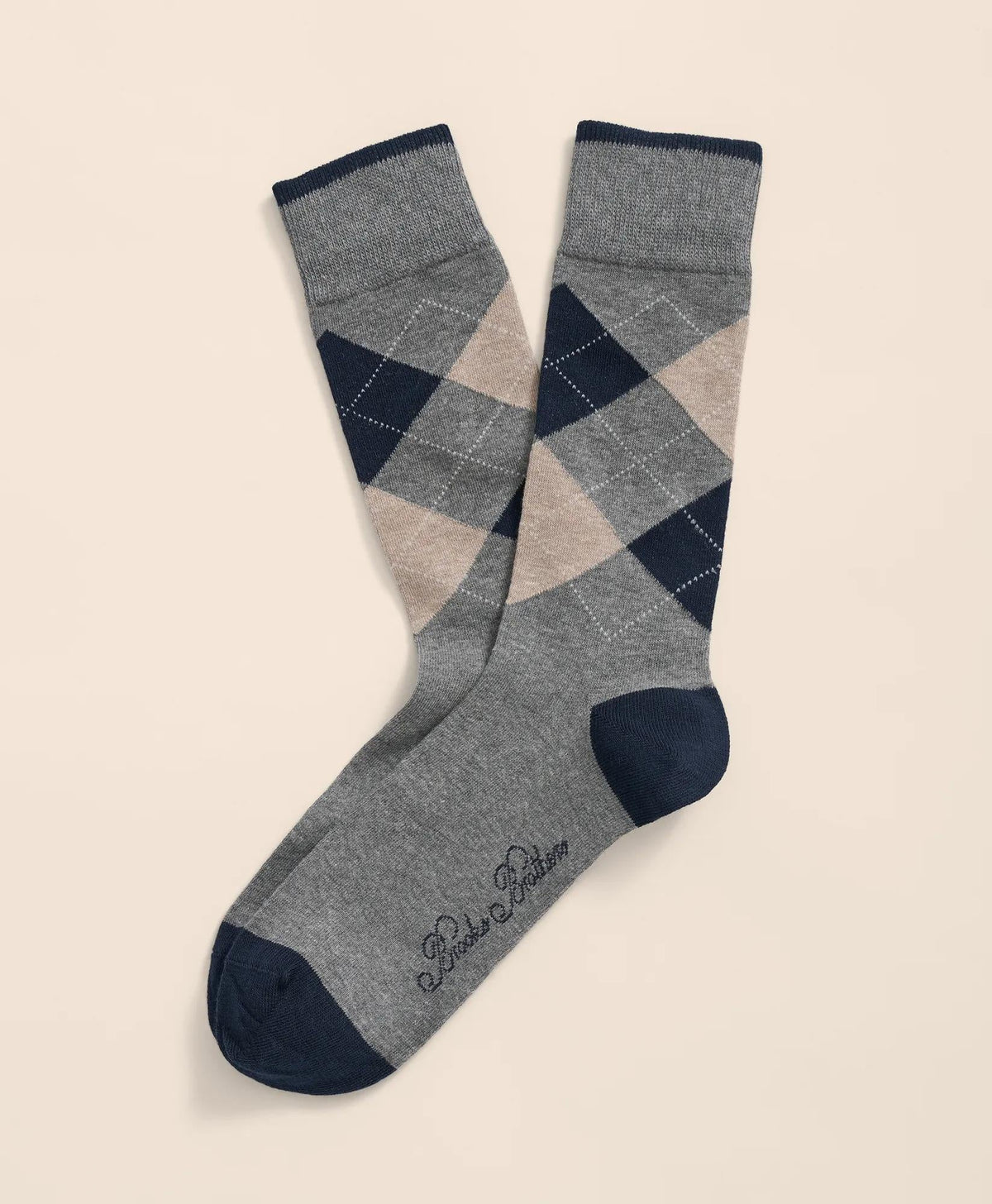 Cotton Blend Argyle Socks