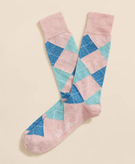 Cotton Blend Argyle Socks
