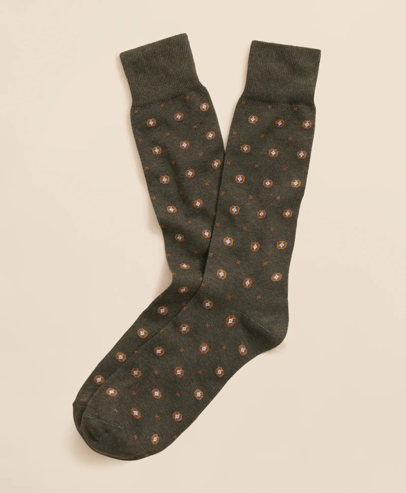 Cotton-Blend Foulard Socks