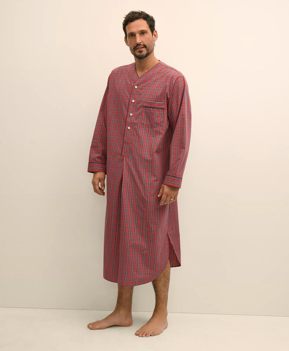 Cotton Broadcloth Royal Stewart Tartan Nightshirt