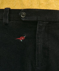Slim Fit Cotton Corduroy Pheasant-Embroidered Chino
