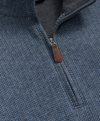 Cotton Herringbone Quarter-Zip
