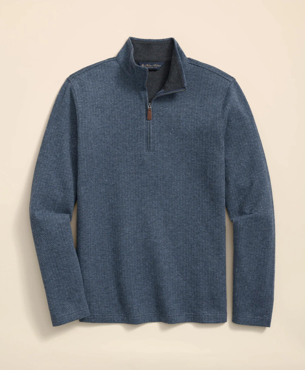 Cotton Herringbone Quarter-Zip