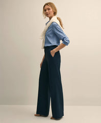 Crepe Wide-Leg Pants