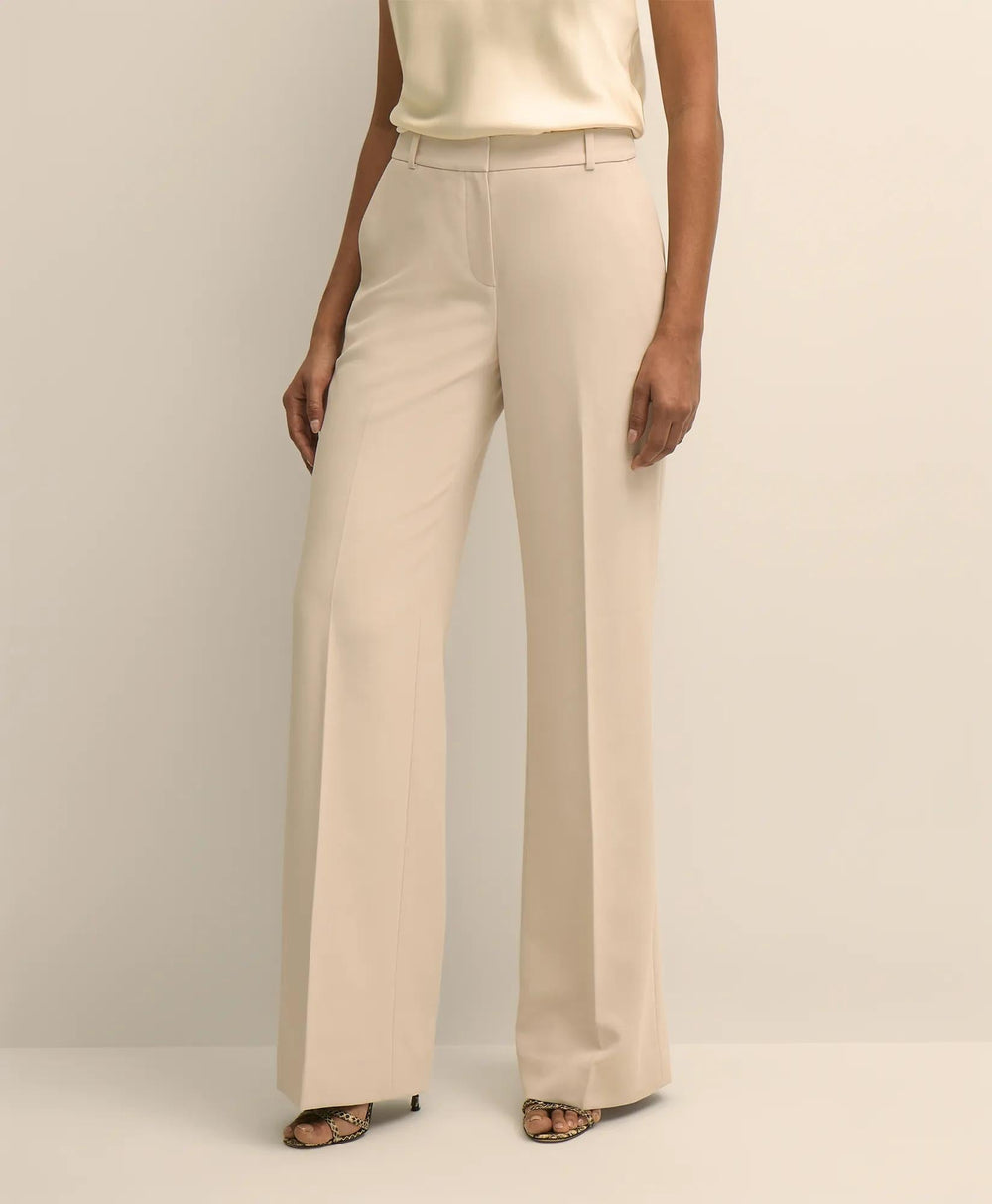 Crepe Wide-Leg Pants