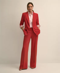 Crepe Wide-Leg Pants
